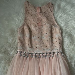 Maniju Pink Lace Dress